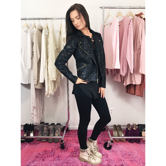 Rock & Republic Jackets & Blazers - Rock & Republic Foil Snakeskin Baroque Moto Jacket